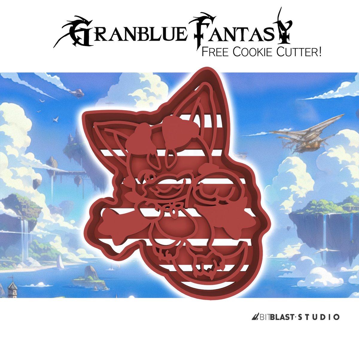 BitBlastStudio's tweet photo. Granblue Fantasy Vyrn Free Cookie Cutter! Come and print your own! https://t.co/2p9M3vsX5J #3DPrinting #GranblueFantasy #VersusRising #Vyrn via @Cults3D https://t.co/kvuz1WlJMC