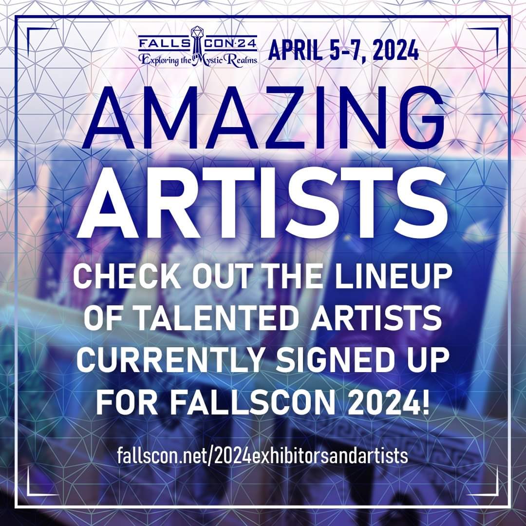 FallsCon's tweet photo. 👀 We have some really talented artists coming to join our event...
🖌 Take a look at the artists and exhibitors who have signed up to be a part of FallsCon 2024 here: https://t.co/sIyEWcyD8t

 #boardgames #dnd #gamingconvention #tabletopgaming #fallscon24 #vendors #artists https://t.co/icGFa4eIEG
