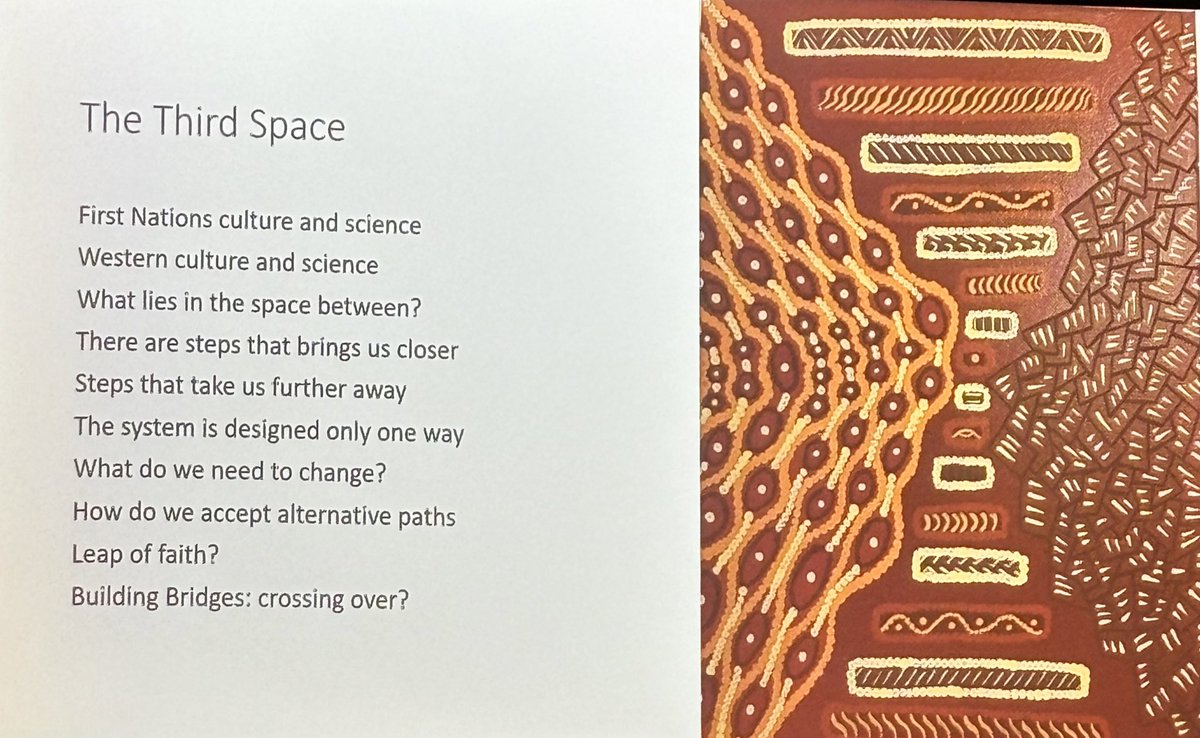 Jillian Halladay (she/her) (@drjillhalladay) on Twitter photo Incredible plenary by Prof Helen Milroy to start off #SMHR2023 <a href="/SMHR/">SMHR</a> 
Thinking about what I can do to close the third space & build strong bridges in my work moving forward. Incredible plenary by Prof Helen Milroy to start off #SMHR2023 <a href="/SMHR/">SMHR</a> 
Thinking about what I can do to close the third space & build strong bridges in my work moving forward.