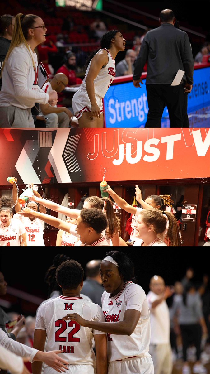 MarchMadnessWBB's tweet photo. That winning feeling 🎉

#NCAAWBB x 📸 @MiamiOH_WBB https://t.co/1mA2kWd87I