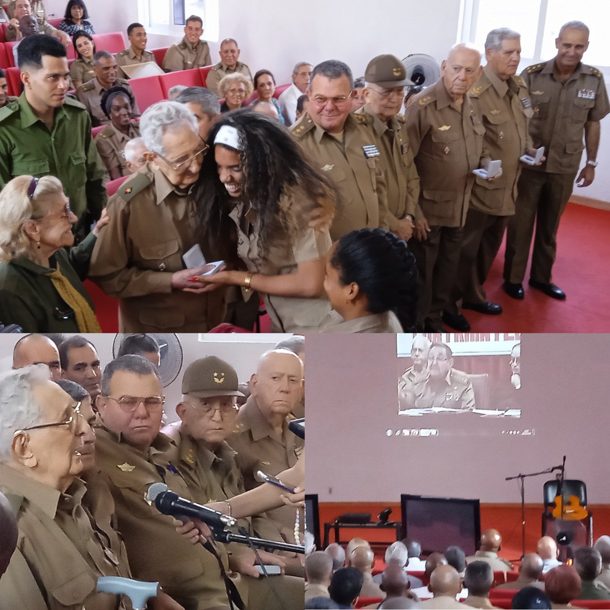 Merecido reconocimiento se le realizó en el Ejército Occidental al Comandante Julio Camacho Aguilera, quién entregara la bandera invasora del Partido al Ejército Occidental en 1965, como parte del proceso de construcción del Partido en las FAR. #CubaViveEnSuHistoria