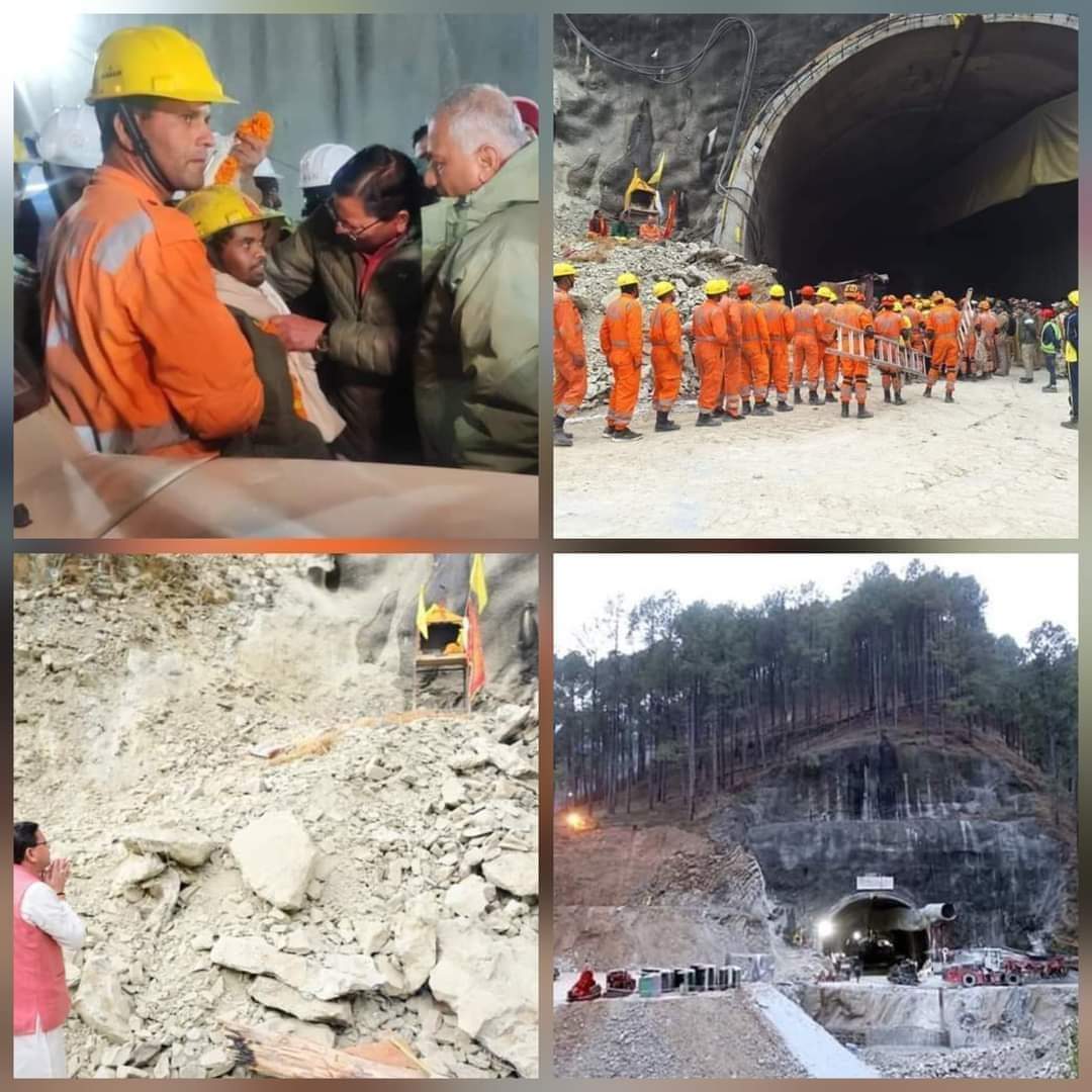 SubhashCM26's tweet photo. टनल खुली , जिंदगी खिली !! 
#TunnelRescue https://t.co/XSKzjHRo8k