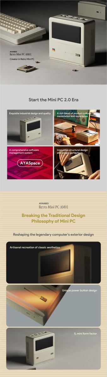 AYANEO__'s tweet photo. 🚀💻 Quick recap of the #AYANEO Retro Mini PC #AM01 launch event! Dive into the Mini PC 2.0 era with us. 🌐
IGG Pre-order: https://t.co/rW4aweUliU
🔍 #RetroMiniPC #LaunchRecap #MiniPC 🎉👀 https://t.co/Vq2ID9xg71