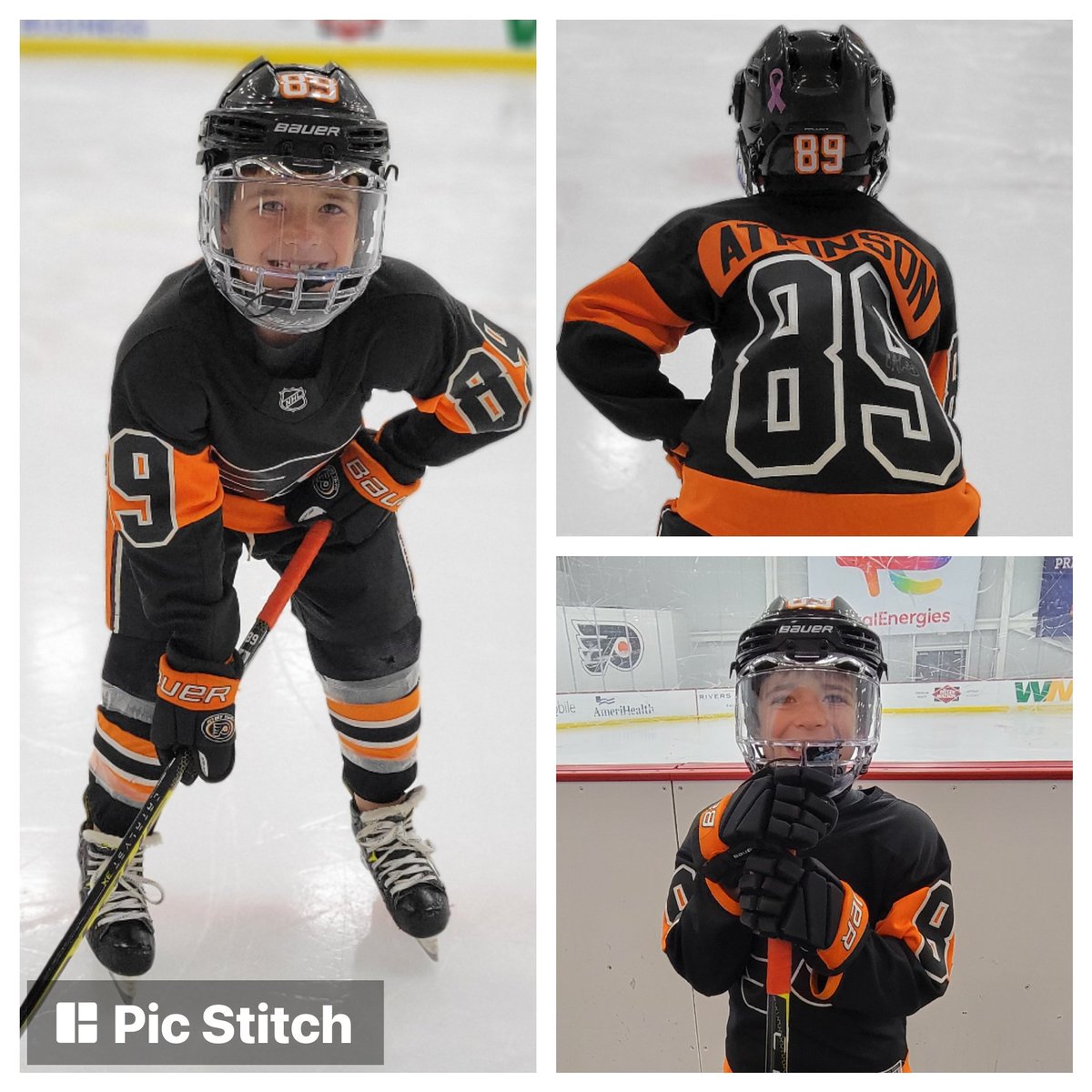 JSmitty37's tweet photo. Wear your favorite jersey to practice night for Hunter. #babycam #flyersyouth @CamAtkinson89 https://t.co/LdijDkYYJ8