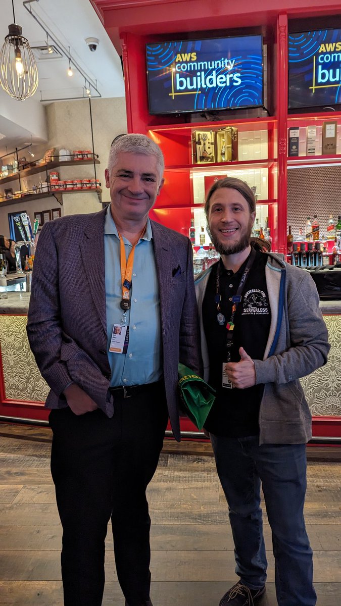 Benoit_Boure's tweet photo. There is no re:invent without a picture with @jeffbarr https://t.co/K3fkBSoPKe