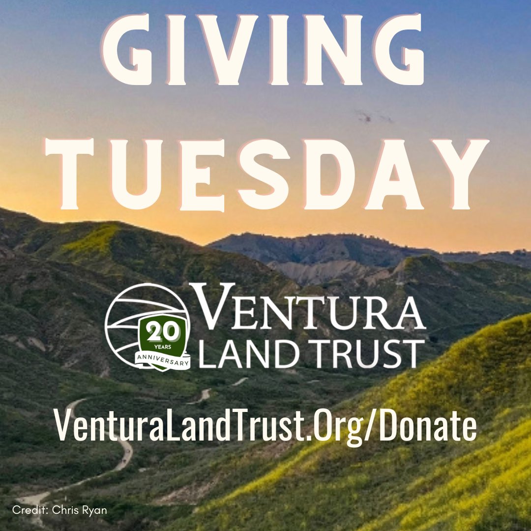 It’s not too late to support VLT this Giving Tuesday! Please consider donating to protect the open spaces of Ventura. Find donation options here: VenturaLandTrust.org/donate