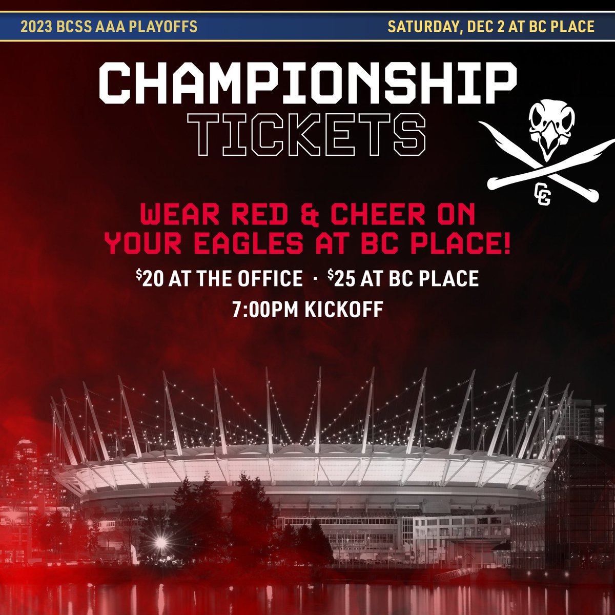 It’s time #SEA
⏰ 7pm, Saturday
📍BC Place