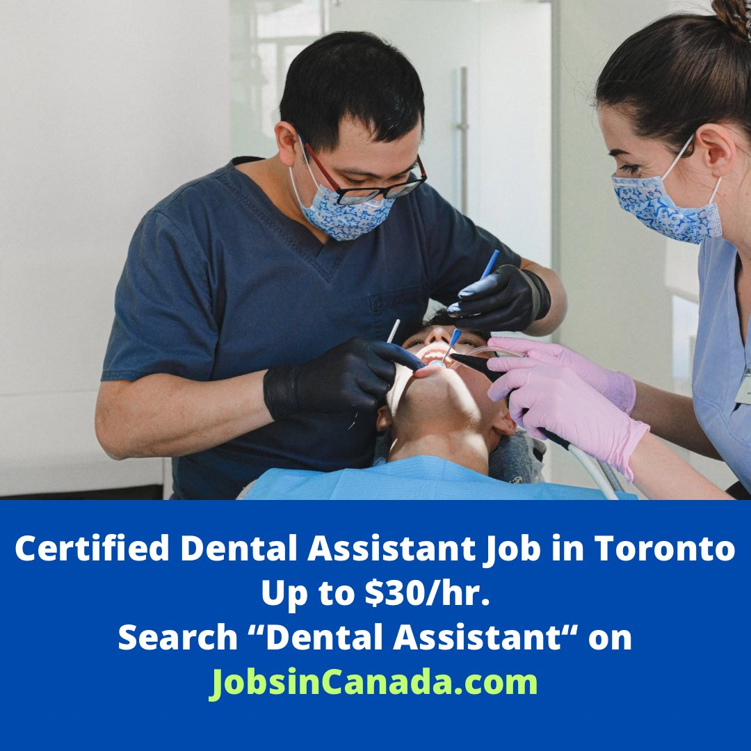JobsinCanadaCom's tweet photo. Certified Dental Assistant Job in Toronto
Up to $30/hr.
Search “Dental Assistant“ on
https://t.co/mj39HtavxL

#Jobs #DentalJobs #DentalAssistantJobs #JobsinCanada #DentalAssistant #DentalJobsinCanada

https://t.co/Jre2GLG3mV https://t.co/pFeCwglBvf
