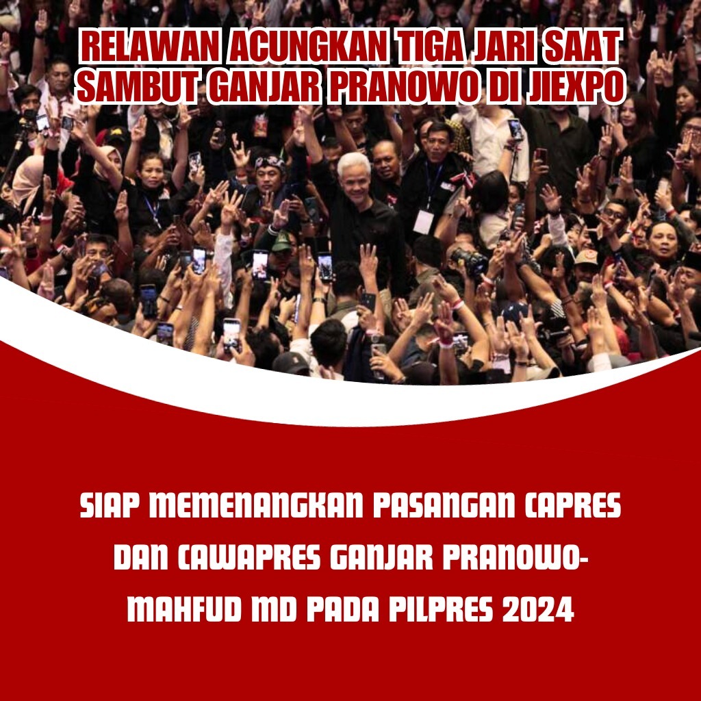 respectiontest's tweet photo. Relawan acungkan tiga jari saat sambut Ganjar pranowo dan siap memenangkan pasangan Ganjar-Mahfud pada pilpres 2024
#GanjarMahfud2024 #GanjarMahfudUntukIndonesia #ganjarmahfudmenang2024 https://t.co/hs55AJV1r5