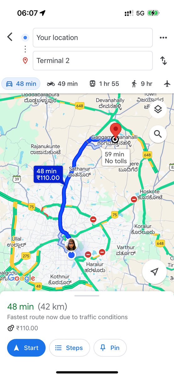kiran_nambiar's tweet photo. Only Bangaloreans will appreciate the joy of a 48 mins #drive from #koramangala to @BLRAirport
#earlymorningdrive #bengaluru #traffic https://t.co/P15R0QJxWZ