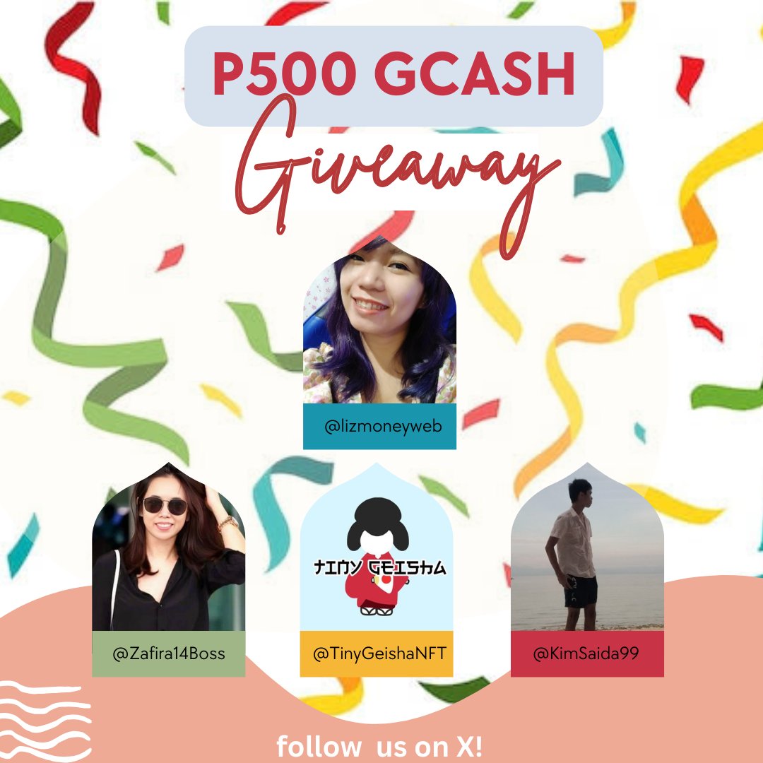 lizmoneyweb's tweet photo. Boost Small Account Giveaway🎉
🏆 P500 #GCASH #GIVEAWAY! (or 0.15 SOL)
1️⃣Follow @TinyGeishaNFT @lizmoneyweb @Zafira14Boss
@KimSaida99
2️⃣RT + ❤️  
3️⃣Tag 3 friends & comment "Keep that $STREAK & earn $Portal @Portalcoin"

Picked my top 2 supporters to gain new followers, who could be next? 👀

WAGMI! 

⏳48 HRS