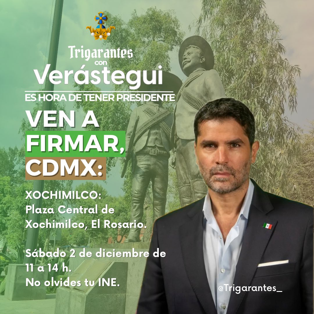 MEXICANOS QUE INSPIRAN. 👑

Todo mexicano que se toma el tiempo de ir a firmar, y ayudarnos difundiendo el sonido de la libertad, son testimonios que dan esperanza. 

Este sábado 2 de diciembre de 11 a 14 h. nos vemos en la Plaza Central de Xochimilco. 

#politica #cdmx #mexico