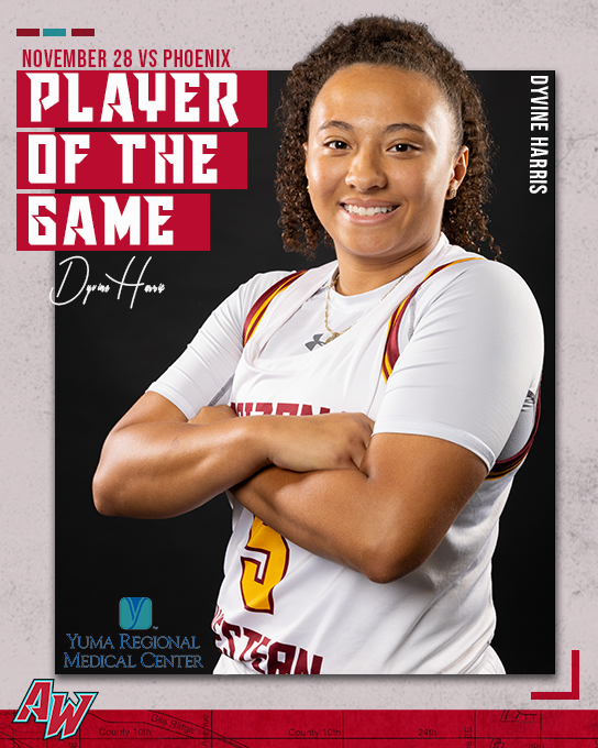 Tonight's Yuma Regional Medical Center Player of the Game...

Dyvine Harris

Harris scored a team-high 16 points for the Lady Matadors and hit four threes in the win

#ForTheW