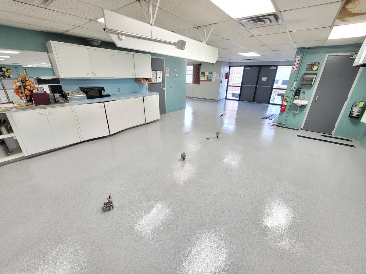 We removed existing flooring, patched and filled all imperfections, and mechanically ground this commercial kitchen to prepare for our 100% flake epoxy commercial flooring #limitlessinnovations #sealedconcrete #epoxygaragefloors #polishedconcrete #grindandseal