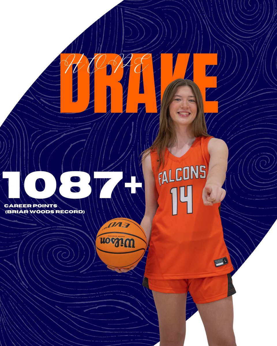 Congrats to senior Hope Drake on breaking the All-Time career points record in Briar Woods history!

Tonight she surpassed 1087 points in Briar Woods' 66-28 season opening win over Dominion