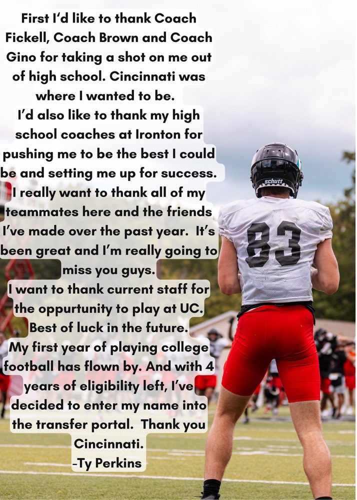 I plan to enter the portal. Thank you Cincinnati❤️