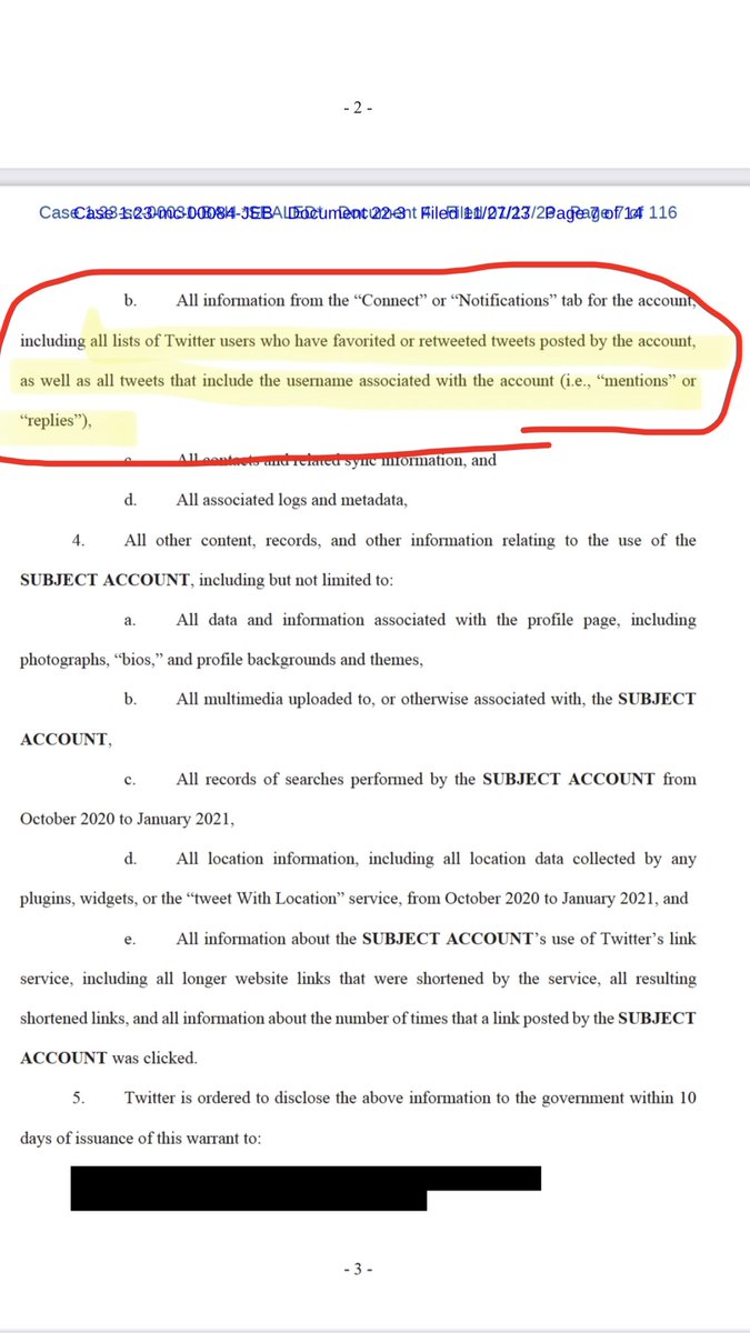 FollowYrOwnPath's tweet photo. @MZHemingway The Honorable Beryll Howell didn’t believe this was overbroad?? And the Appeals Court agreed?

Talk about chilling effect on free speech!! 

I hear the sound of jackboots echoing across the country.

#MakeFreedomFreeAgain
#DefundJackSmith https://t.co/TBcZ5gwsW3