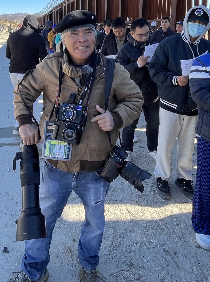 Nick at US and Mexico Borders near San Diego, about 500 Immigrants arrive today.