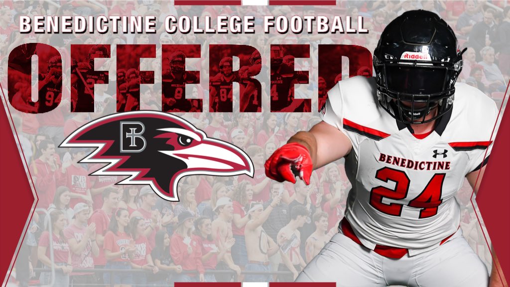 After a great talk with @JoelOsborn_BC, I am excited to announce that I have received an offer from Benedictine! @RavenFootballBC