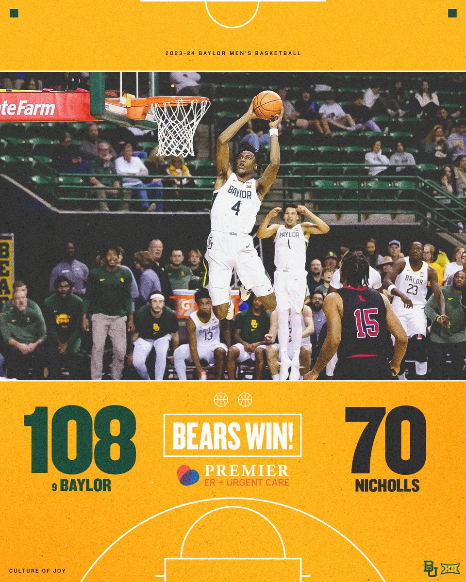 BEARS WIN #SicEm | #CultureofJOY