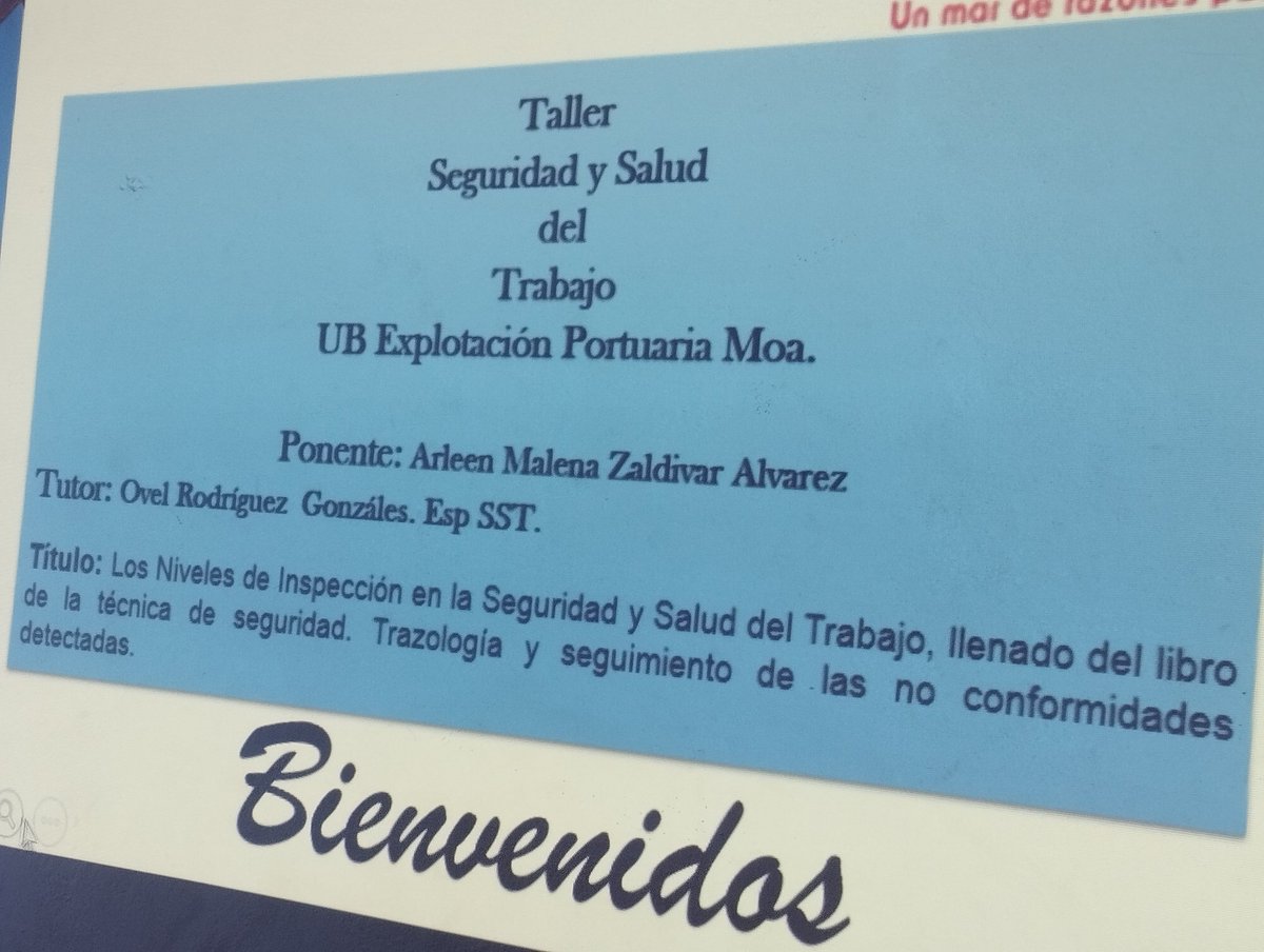 PuertoMoa's tweet photo. En el marco de la Jornada Nacional de Seguridad y salud en el trabajo, la #EmpresaPuertoMoa, continúa desarrollando diferentes actividades.
"Tu Seguridad es mi Prioridad" https://t.co/uSgU8GPEiC