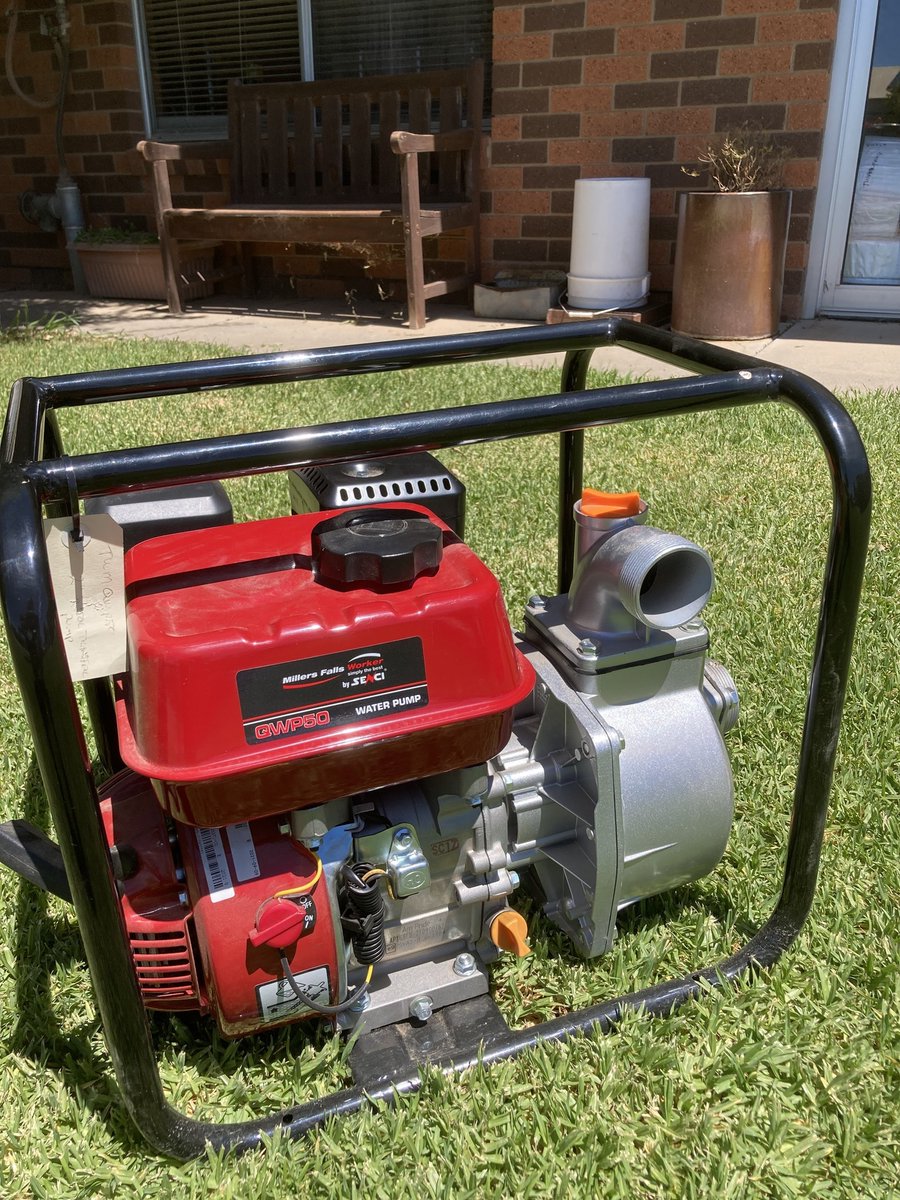 MMMachinery's tweet image. Murray Mallee Machinery have in stock a range of Water transfer pumps and lay flat hose. Drop into 195 Karinie St, Swan Hill or call Mark on 03 50331999 #waterpumps #lotsofrain #puddles