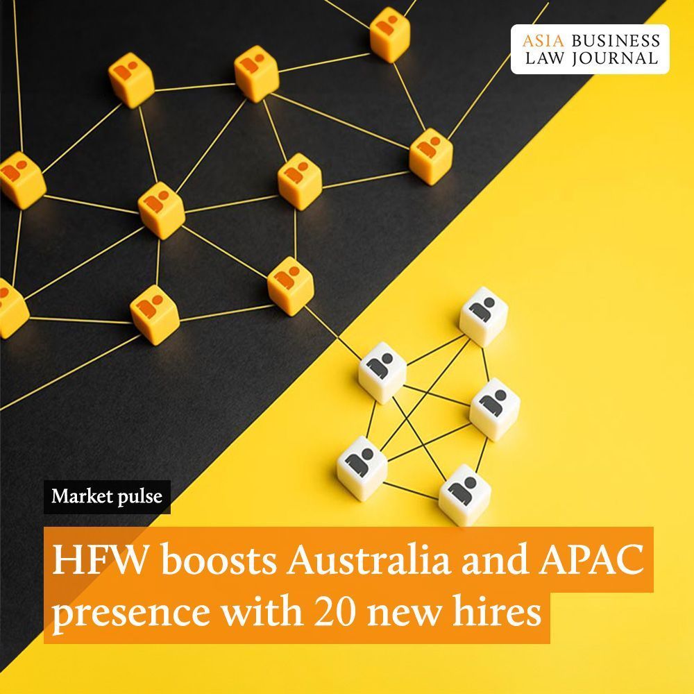 <a href="/hfw_law/">HFW</a> continues its strategic expansion in Australia and across the Asia-Pacific with the addition of a corporate, projects, regulatory, and restructuring team of 15 from MinterEllison, led by five partners.

Read more in <a href="/ABLJ_insights/">Asia Business Law Journal</a> 👇  
law.asia/hfw-boosts-aus…

#legalnews