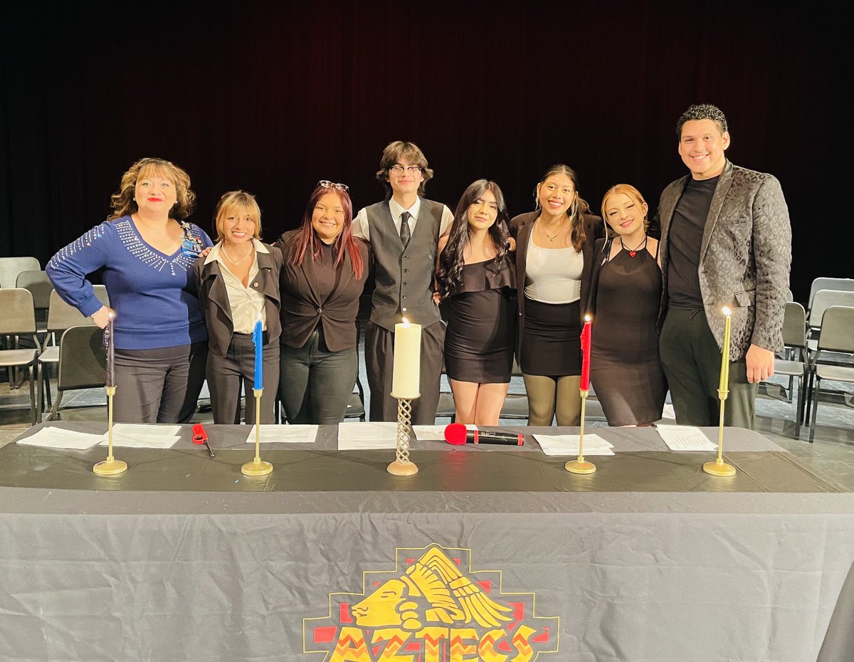 Congratulations to all our NHS inductees and officers who created a beautiful ceremony! Big thanks to all our Aztec Parents and Honored Educators for supporting our scholars. #OneEmpire #BreakThrough #ProudPrincipal 🙌🏼♥️🖤💛🫶🏼 ⁦<a href="/MrJacobRamirez/">Mr. Jacob Ramirez</a>⁩ 🎉🎉