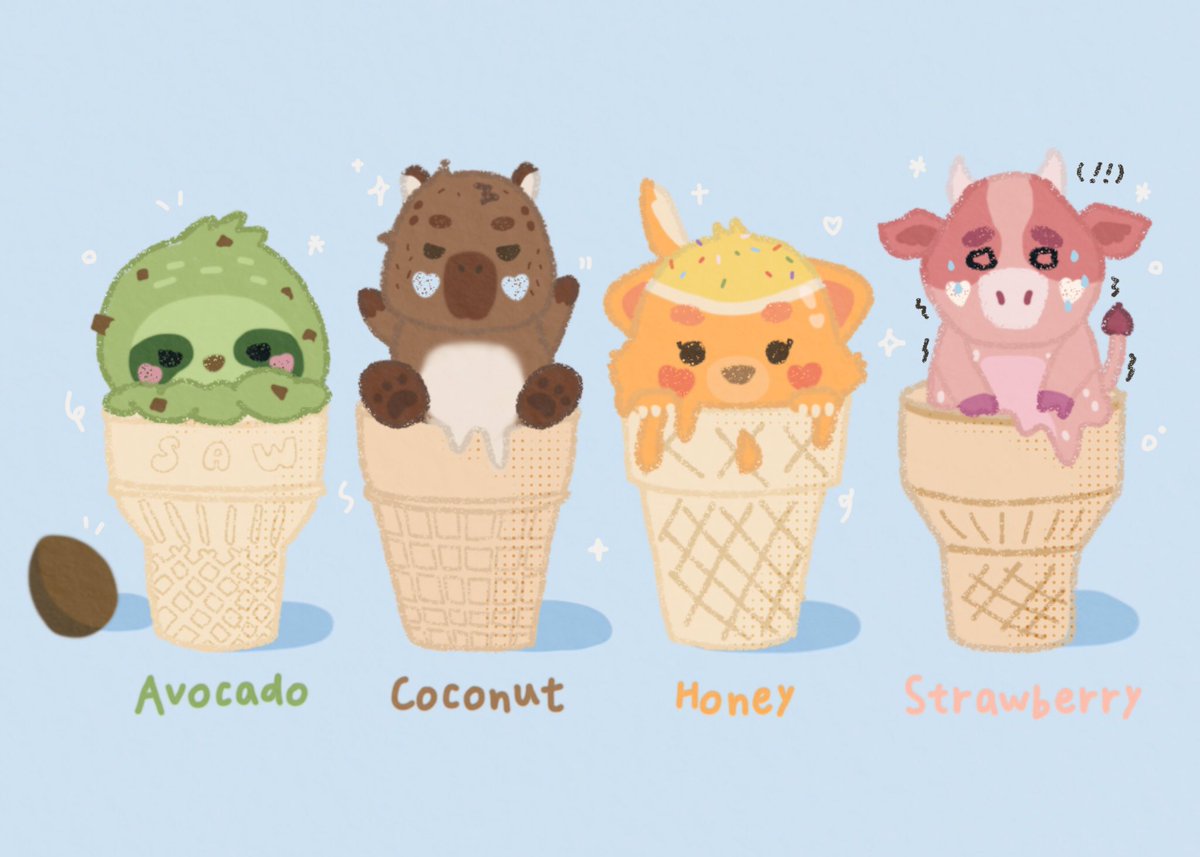 Even though it’s winter, I still want to eat ice cream.⋆⁺₊⋆❄️⸜ᐝ🍦⋆⁺₊⋆
(The strawberry one looks yummy🤤)

#superanimalroyale
