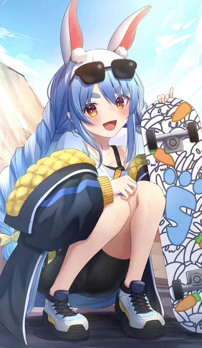 #ぺこらーと スケボーぺこ