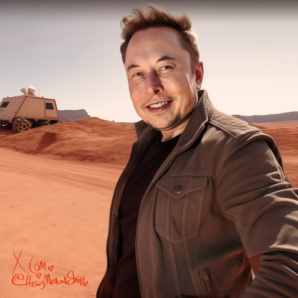 HeavyMetalShip's tweet photo. ★ HAPPY RED PLANET DAY! 🔴🚀

November 28th is international Mars day, and Elon is super excited because he loves Mars! ❤️

Here’s some fun facts about Mars:

1. Mars has two moons called Phobos and Deimos
2. The atmosphere consists of some water vapor and carbon dioxide
3. A length of a Martian day is 24 hrs and 27 minutes
4. Its average distance from the sun is 142 million miles (Earth is about 18.5 Million)
5. Mars’s diameter is 4220 miles (Earth is wider than mars by 3706 miles)
6. Average temperature on Mars is -81 degrees 🥶 (in the summer months Mars can get up to 70 degrees F)

If Elon built a 10 mile in diameter bio-dome on Mars, planted some cold hardy grass and trees, and had nice warm cozy homes built from sustainable materials, would you move to Mars? 

In total there are 42 large bio-domes that are connected via underground tunnels so there’s plenty of places to visit on the Red Planet!