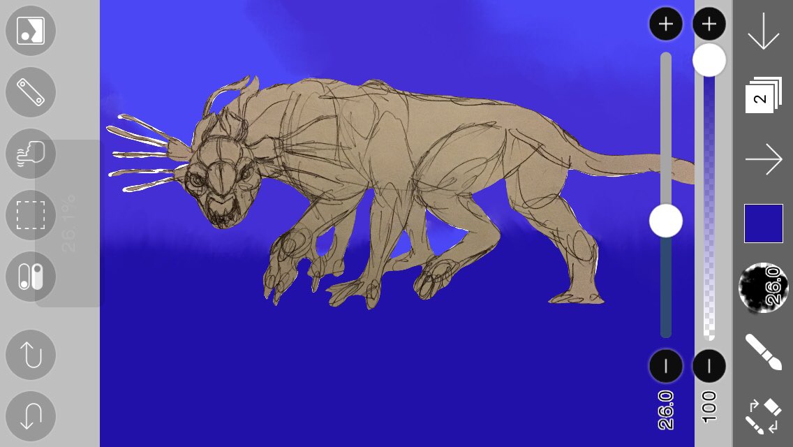 sarahwlsh508's tweet photo. WIP Even though I don’t really know what I’m doing I’m taking my time. #avatar #avatarfanart #avatarfan #avatarwip #thanator #NaviNationCreation #ibispaint #pandora #ISeeYou …lol though technically, you don’t want to be seen by this guy. https://t.co/0cdrmKnD7F