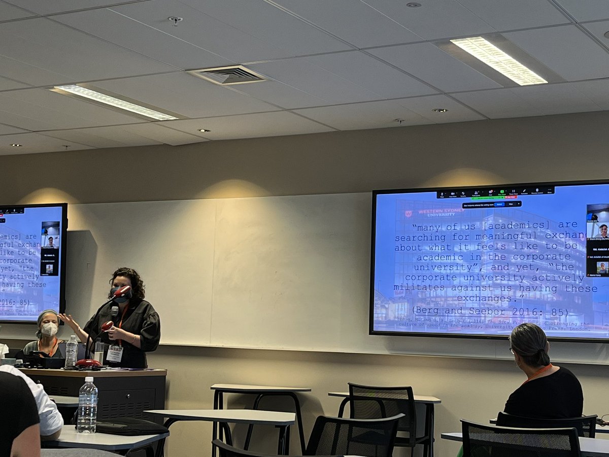 Critical Friends Writing Group at UWS presenting on conviviality in the academy and how to push back on the neoliberal University. Appreciating kind but critical responses from colleagues. Also, being able to be your whole self. What a wonderful group! #TASA2023