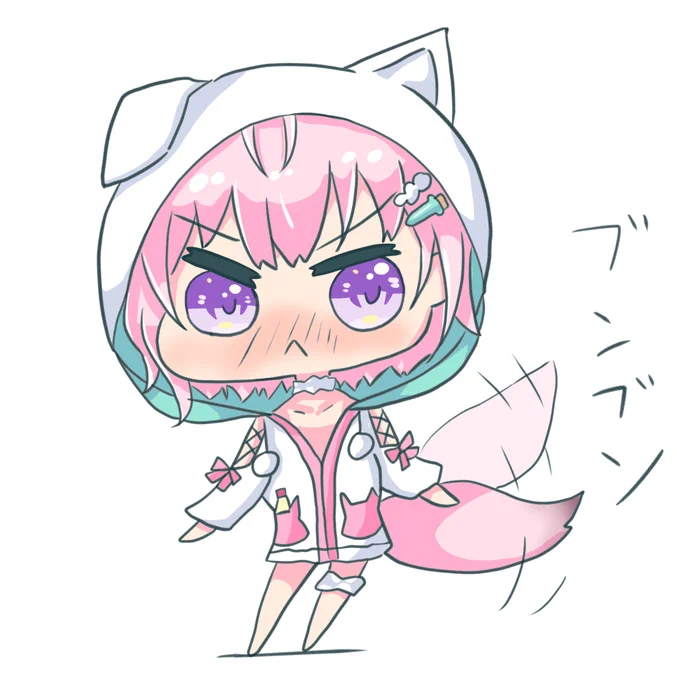 #こよりすけっち しっぽを振るこよちゃん