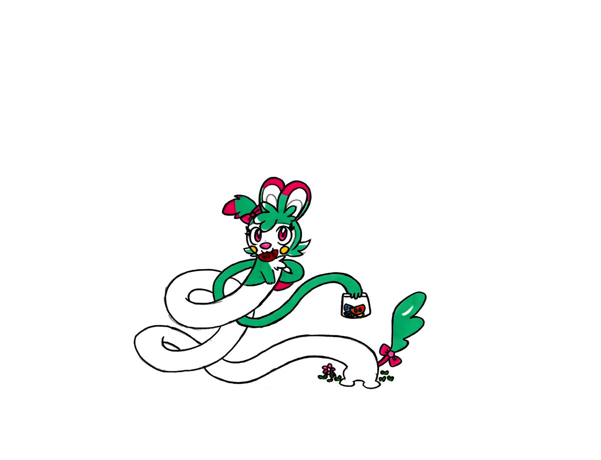 StretchyMax's tweet image. I would like ya to meet Scarlet The Stretchy Emolga!

She loves fruit slices. 

#Stretchyart #Pokemon