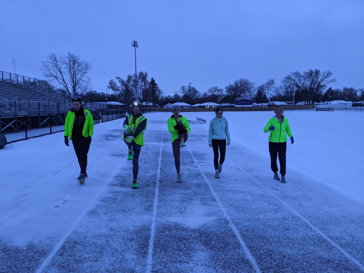 GraceTigersXC's tweet photo. The snow didn't stop our distance runners from cranking out some 200s in a workout on the track tonight! This group is ready for our first indoor track meet of the year this Friday at Saginaw Valley! #runforHim #tigerstrong🐯💪 #characterandeffort #tracktime #trackandfield https://t.co/jblJd1CWOb