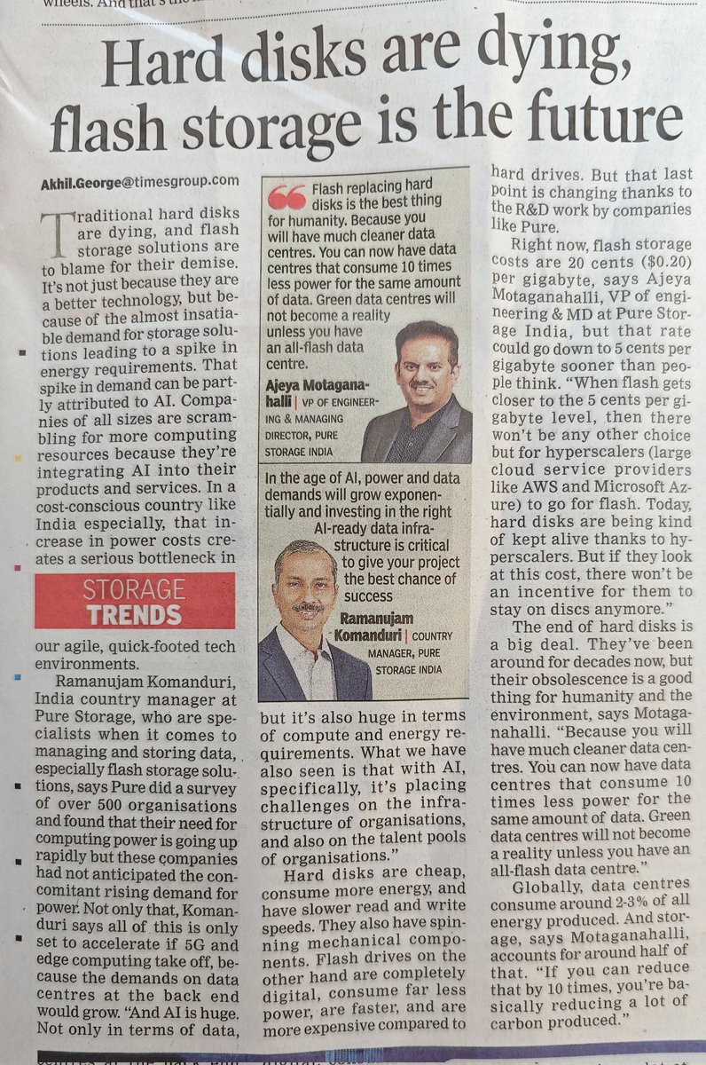 Prabinmen's tweet image. #FlashStorage #Datacentres in play