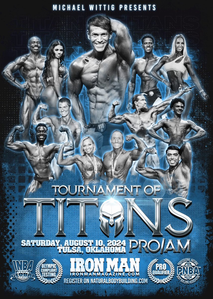 TGlennMoore3's tweet photo. The Beast is honored to be featured on the Tournament of Titans INBA/PNBA PRO/AM event poster. The event is in Tulsa, Oklahoma on August 10, 2024. πͺπ»
#provethemwrong #screwcerebralpalsy #dystonia #pediatricstrokeawareness #cbr #INBA #cordbloodsavelives #cookchildrens https://t.co/PoXpcpQq5E