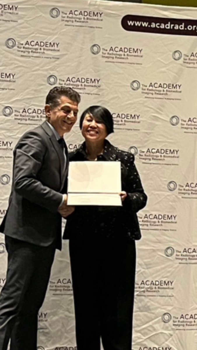 From the Academy Awards Ceremony during the RSNA. Truly honored to be included in the 2023 Class of Academy’s Distinguished Investigators