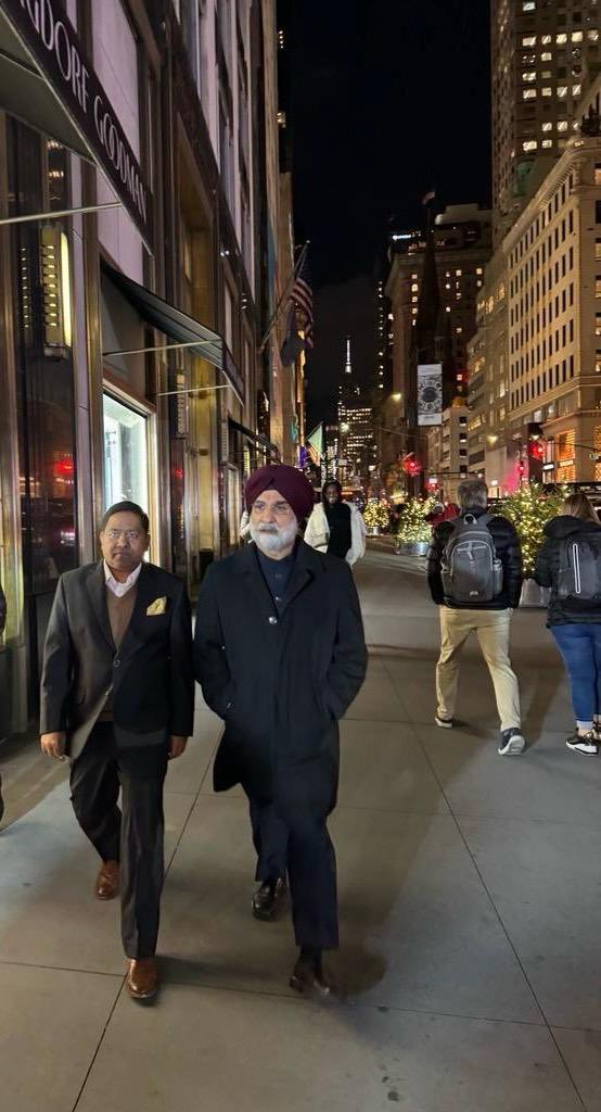 Always a pleasure to walk with Ambassador <a href="/SandhuTaranjitS/">Taranjit Singh Sandhu</a> in between engagements in NYC! Thank you for your leadership, support and guidance. 🙏<a href="/IndiainNewYork/">India in New York</a>
