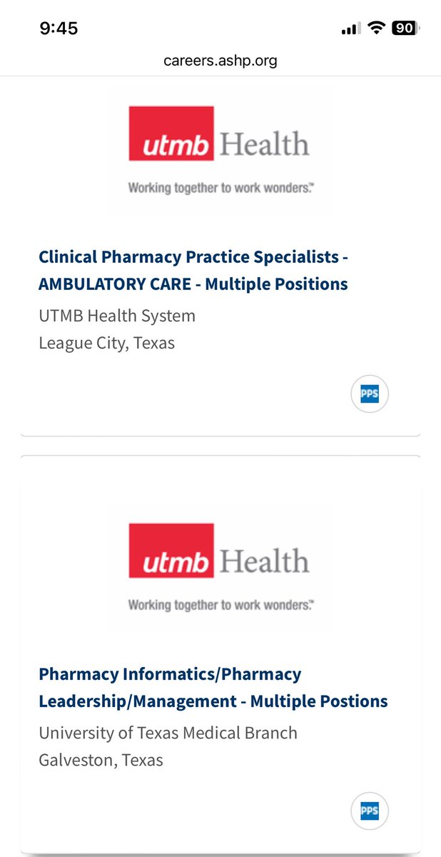 UTMB Health Pharmacy Residency Programs tweet media