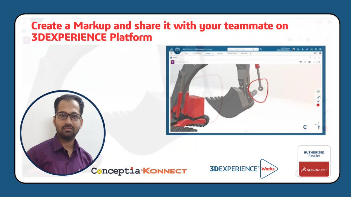 CK_SolidWorks's tweet image. Our latest YouTube video is LIVE!

Dive into the world of the 3DEXPERIENCE Works Platform and discover how can you create a Markup and Share it with your teammate on the 3DEXPERIENCE Platform.

Watch The Video: lnkd.in/gxYx7h2n

#3dexperienceworks #3dexperienceplatform