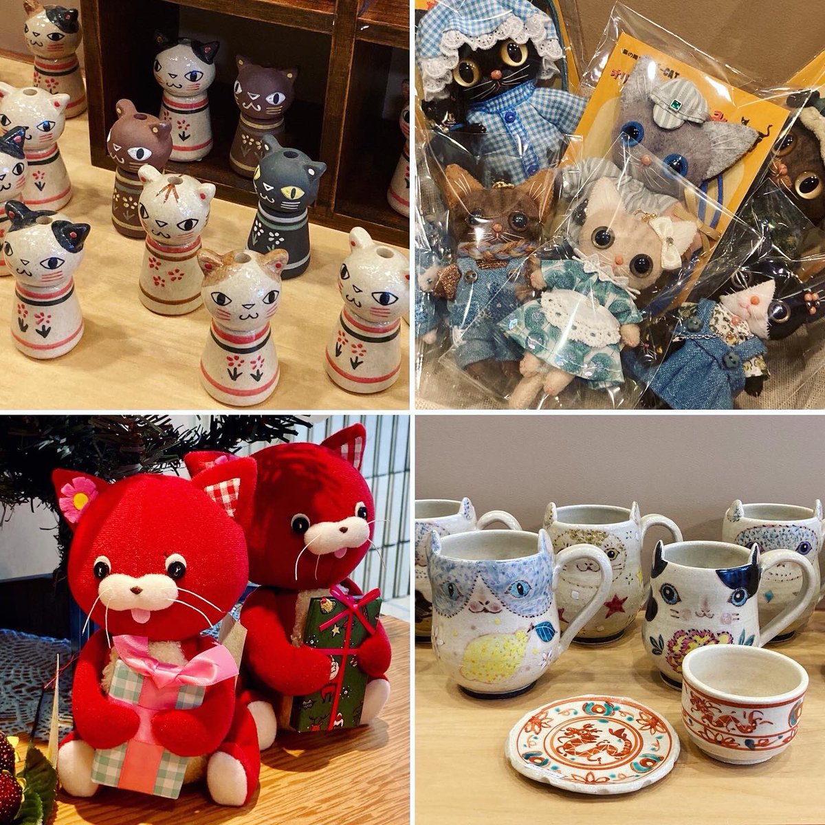 MatatabiSendai's tweet photo. 「またたびてづくりマルシェvol.2」本日スタート🎁11/29(水)〜12/18(月)
手芸・クラフト作品が集う企画展です❣️
大切な人へのプレゼントや自分へのご褒美にとっておきの一品をお探しください✨
#こうのたまき #鈴木ハツミ #陶器屋スピコ #どうぶつ作家ふう #はちぴー工房 #patches #becat #yutostudio https://t.co/yMkkqLnJnZ