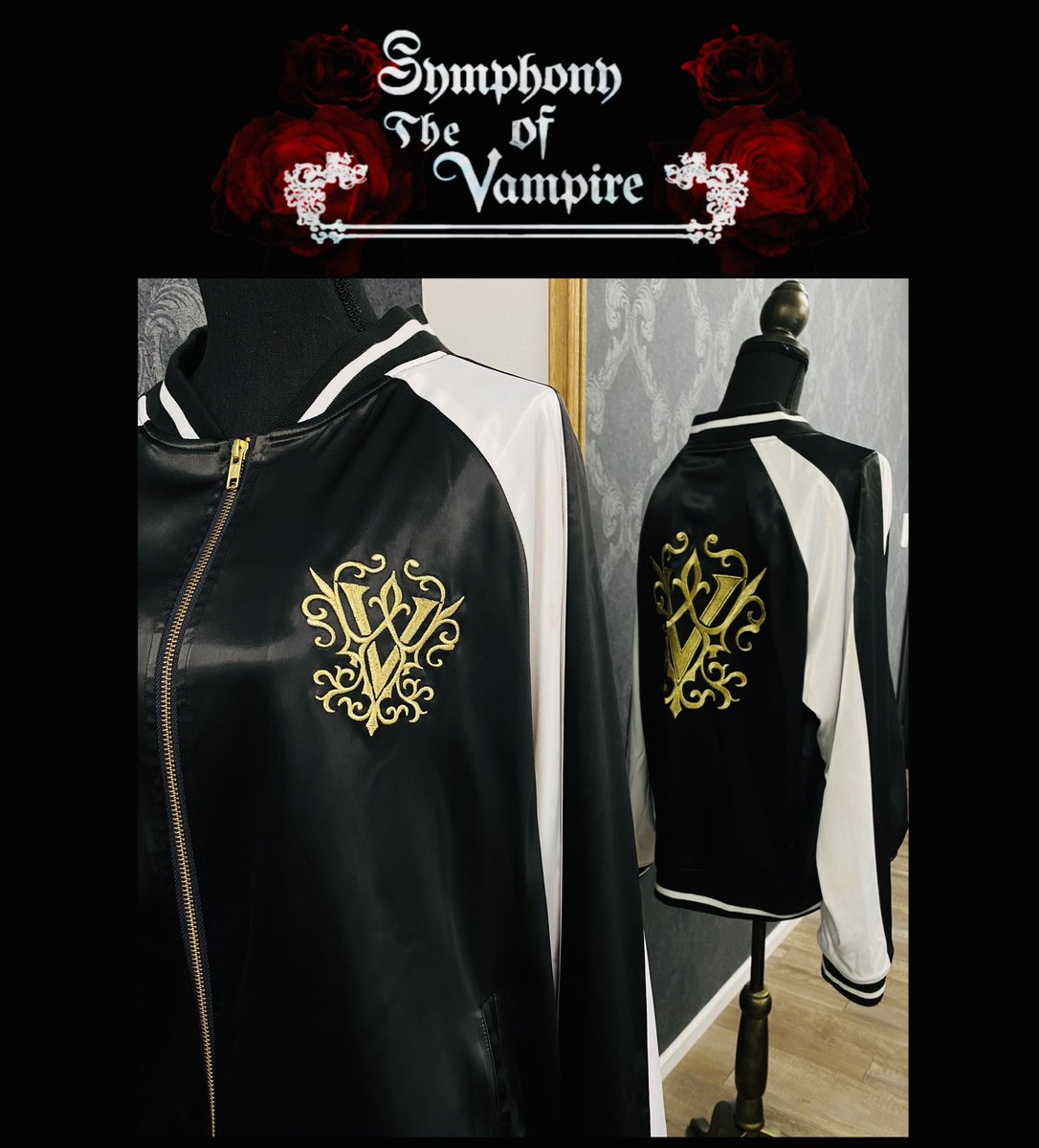 ETERNO_RECIT's tweet photo. 新宿マルイ アネックス　6Ｆにて開催中
「#Versailles memorial fair」
新規グッズ④

Versailles × symphony of the vampire
●スカジャン（刺繍ブルゾン）
　27500円（税込）
　サイズ展開　S/M/L/XL
　特典　サイン入り色紙
イベント会場&amp;通信販売にて予約受付中！

https://t.co/lDVQ4ldeUC https://t.co/kP1PZHUsjA