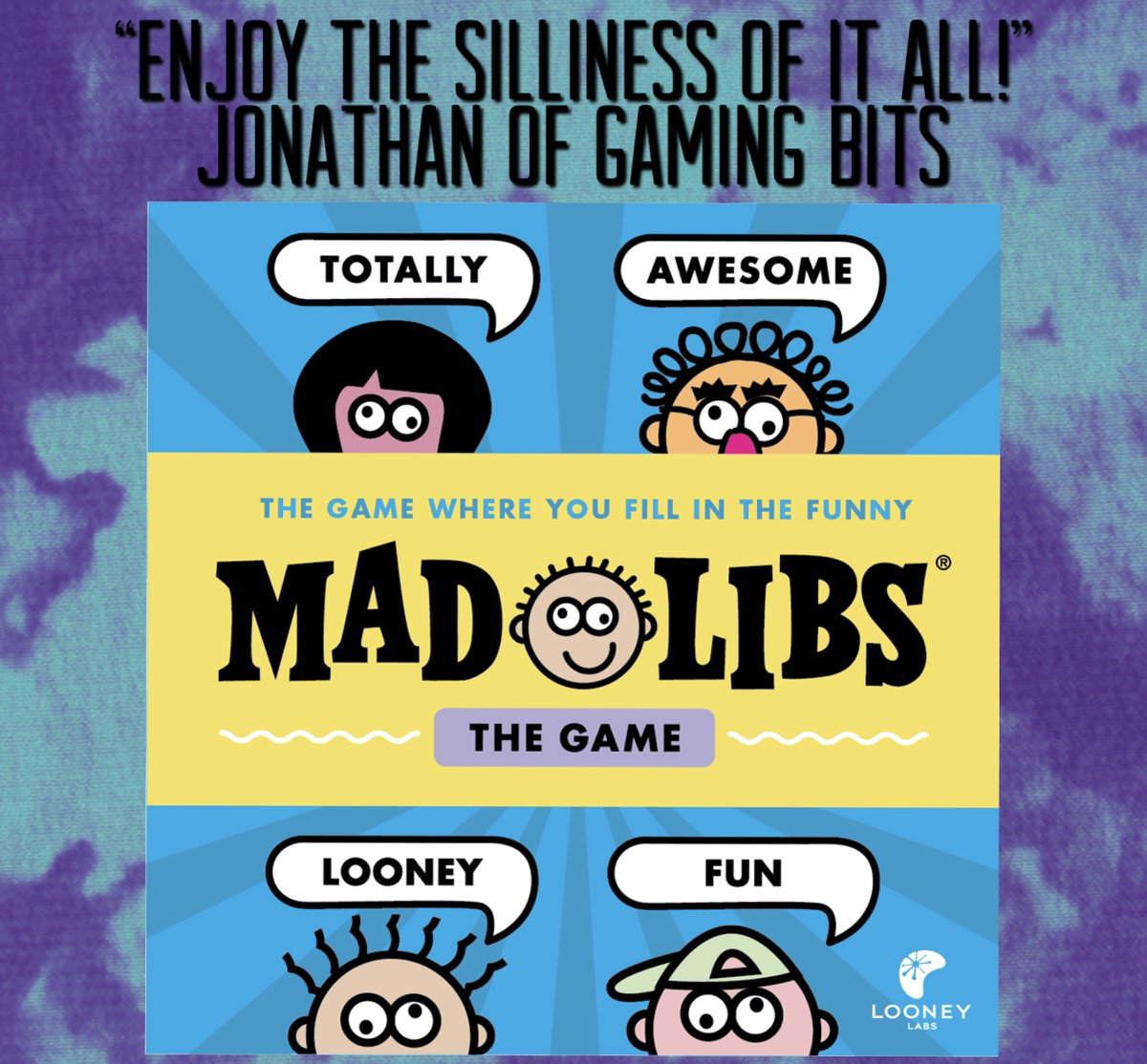 LooneyLabs's tweet image. Yay for #fun nostalgia! Jonathan of @GamingBitsBGG recalls, "As a kid, we’d always laugh &amp;amp; just enjoy the silliness of [those old #MadLibs pads]... #MadLibsTheGame is a #party #game that turns [that fun] into a #cardgame for up to 8 players." A perfect gift for kids age 8 to 108!