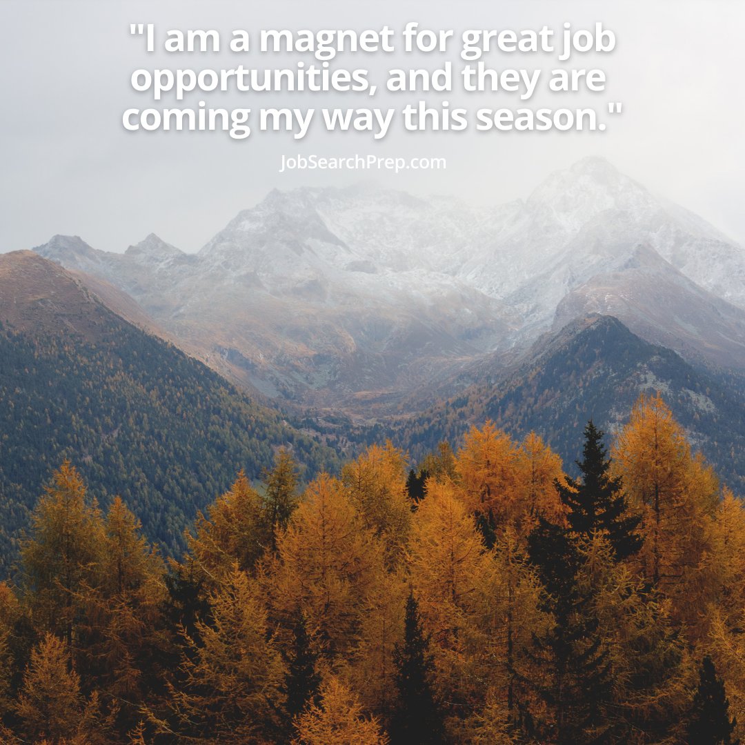 🧲 "I am a magnet for great job opportunities, and they are coming my way this season." 🌟 What job opportunities are you attracting and taking action towards? Share your career goals! #CareerMagnet #JobOpportunities
