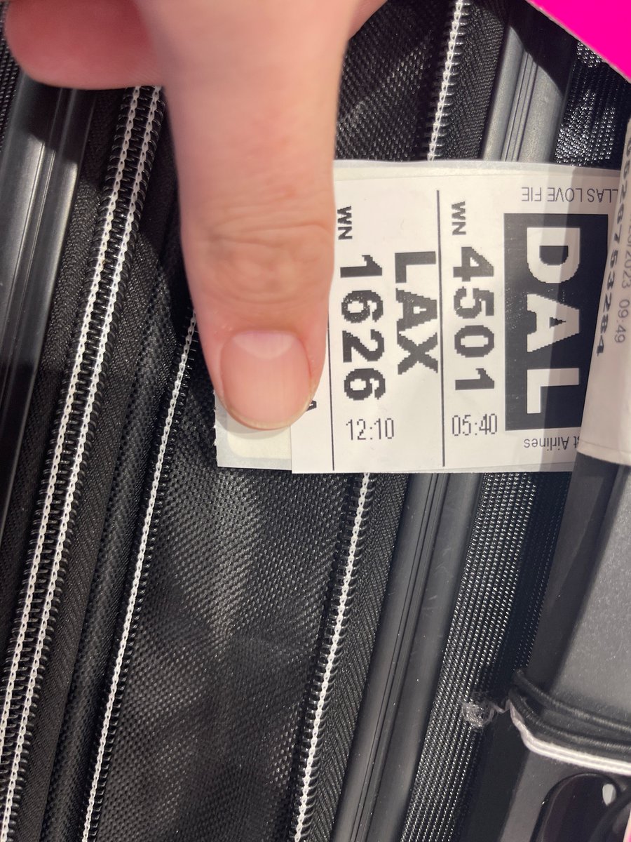Outta_Control7's tweet photo. @SouthwestAir this says Dallas not lax. I’m stuck with em thanks .. staff said deal with it not our problem. https://t.co/PqpLNRFmXz