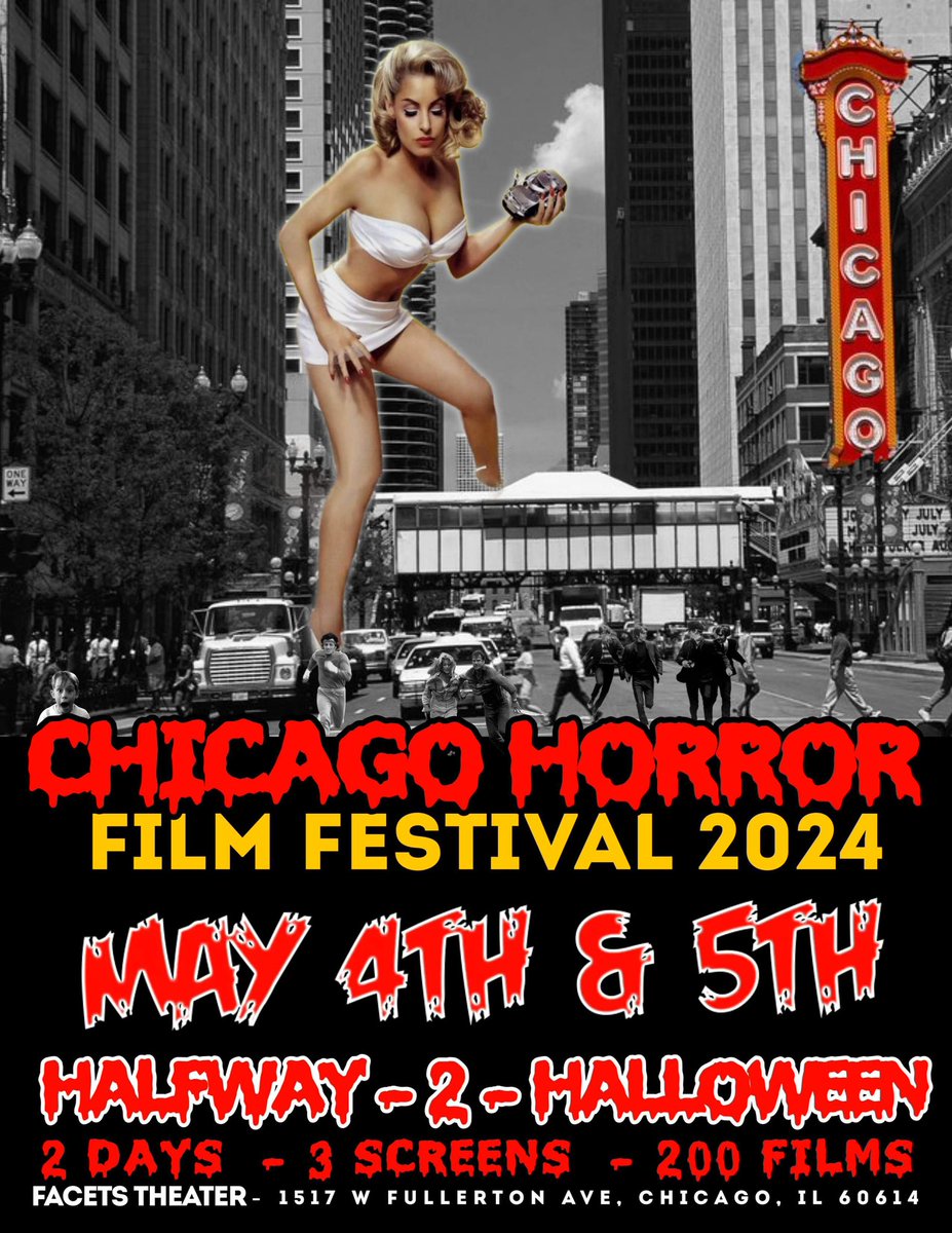 Mark Your Calendars!!! ✏️ We just signed a deal with FACETS to host the Chicago Horror Film Festival “HALFWAY-2-HALLOWEEN” Film Festival 2024!!!! 🎥🍻🔪 💥Saturday May 4th💥 💥Sunday May 5th💥 HEY FILMMAKERS!!!! 📢SUBMIT YOUR FILM: filmfreeway.com/ChicagoHorrorF…