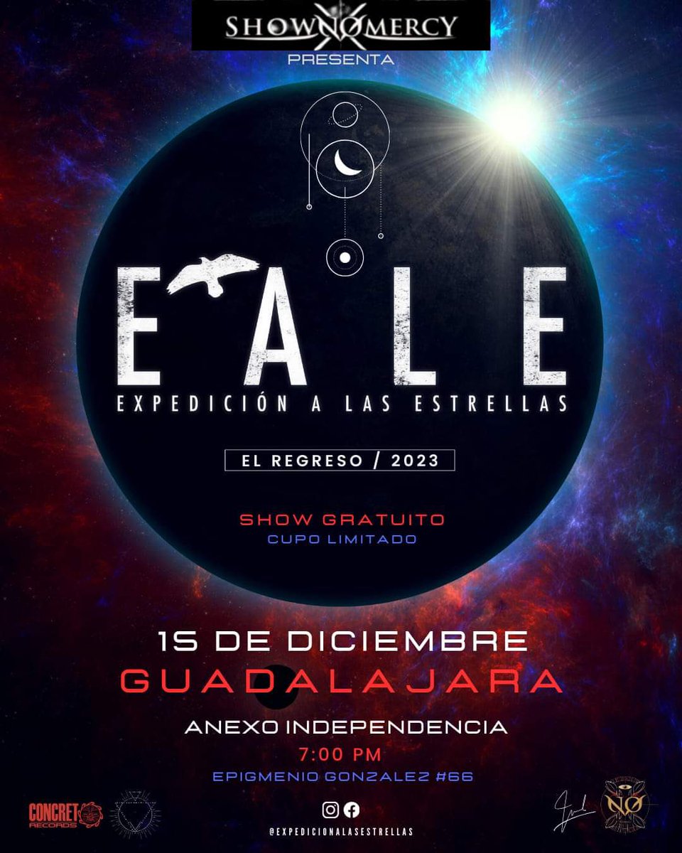 eale_27's tweet photo. Guadalajara nos vemos este 15 de Diciembre en uno de los festejos de aniversario de @shownomercypd ! EMPIEZA 7 PM. Cupo Limitado. https://t.co/WyxMISIwL8