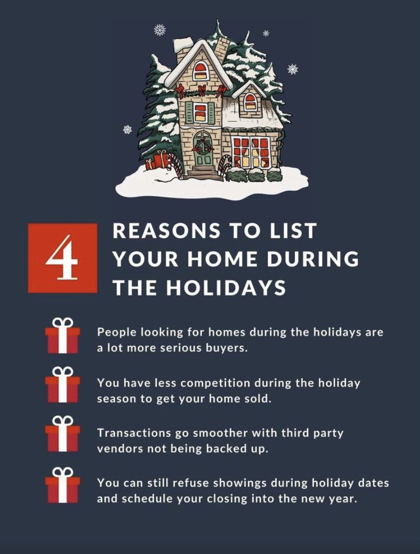 YanaZ68258726's tweet image. Wondering if you should list your home during the holidays? Contact me today if you are looking for answers if you should list your property during the holidays ➡️ (847)917-5630 Yanina.Ziya@bairdwarner.com #bairdwarner #sellinghomes #sellersagent #holidayseason